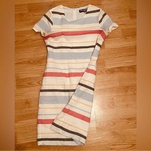 KARL LAGERFELD short sleeve colour striped dress - size4